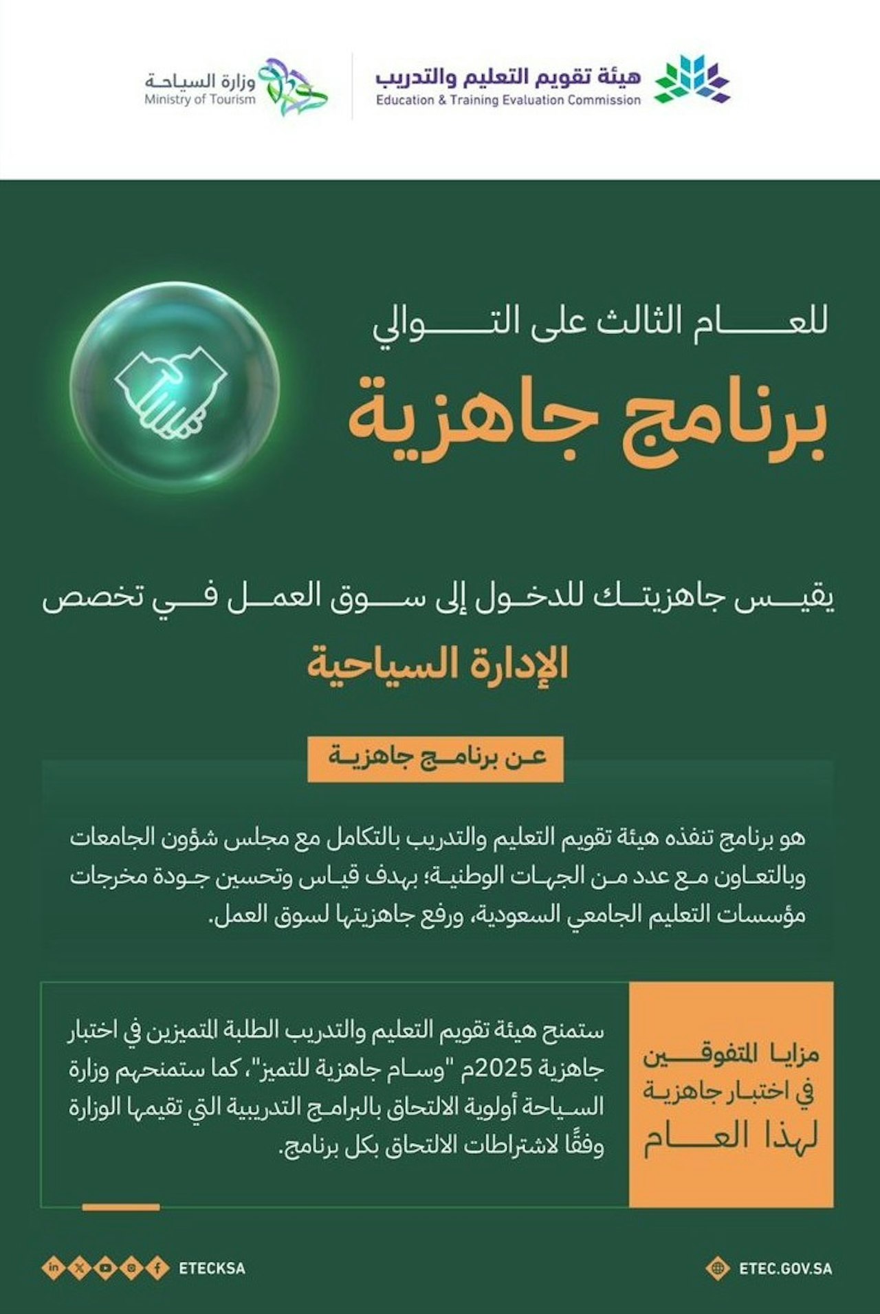 برنامج جاهزية الادارة السياحية