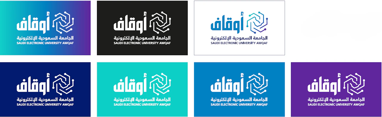 الاستخدامات اللونية للشعار اوقاف (2)